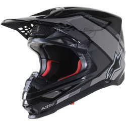 Přilba SUPERTECH S-M10 CARBON META2, ALPINESTARS (černá/šedá lesklá)